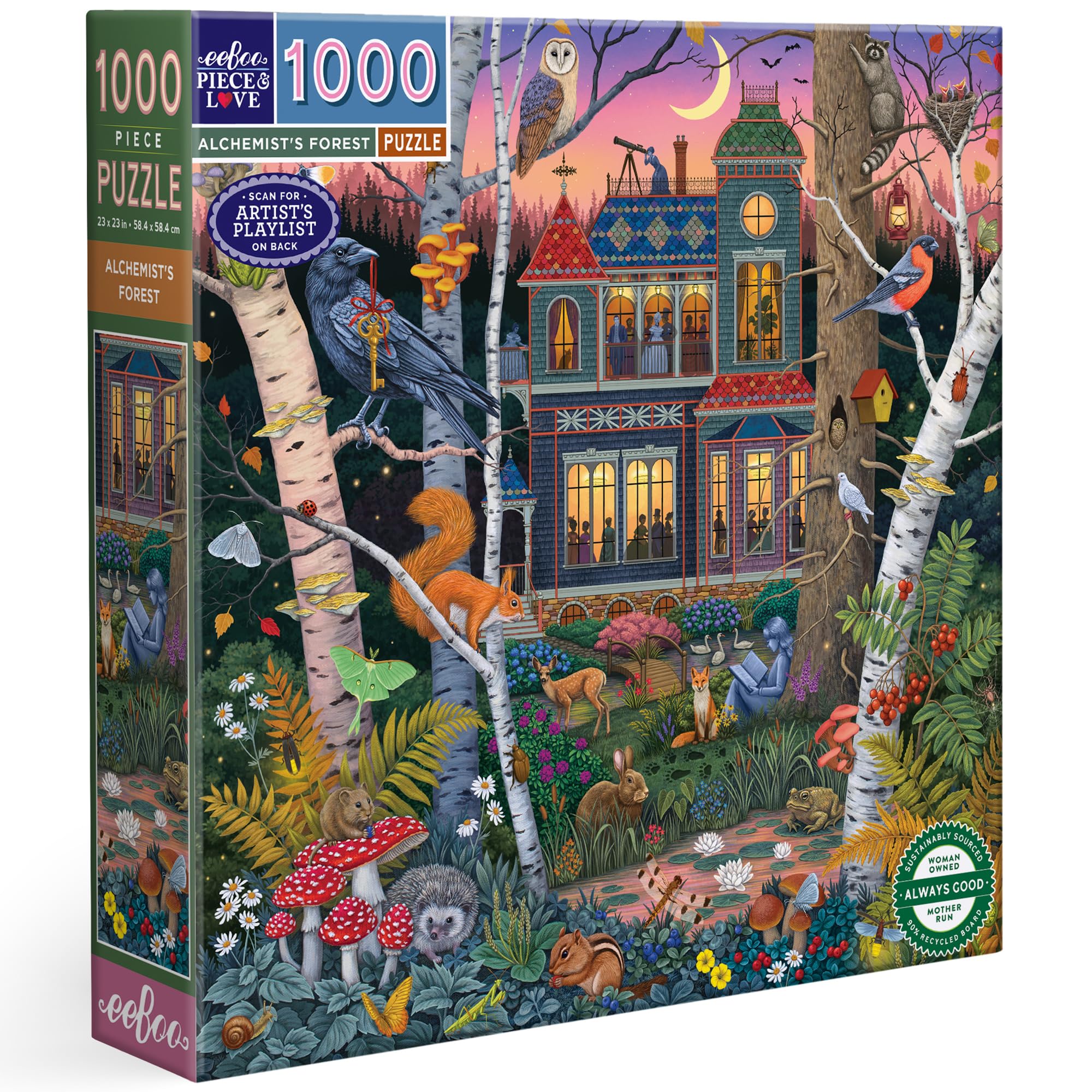 Amazon.com: eeBoo Alchemist's Forest 1000 Piece Square Jigsaw